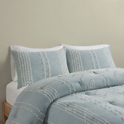 3 Piece Cotton Jacquard Comforter Set