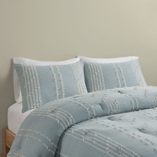 3 Piece Cotton Jacquard Comforter Set