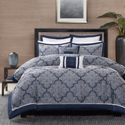 8 Piece Jacquard Comforter Set