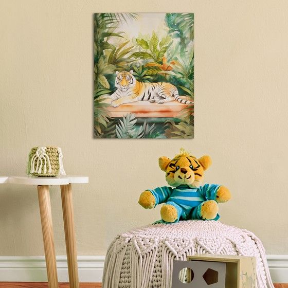 Jungle Tiger Canvas Wall Art