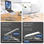 Laptop stand double-layer desktop aluminum alloy stand folding heat dissipation stand lifting Ban on Amazon sales