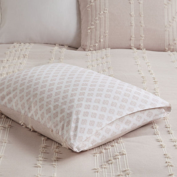 3 Piece Cotton Jacquard Comforter Set