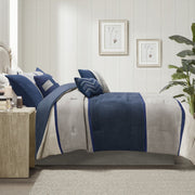 7 Piece Faux Suede Comforter Set