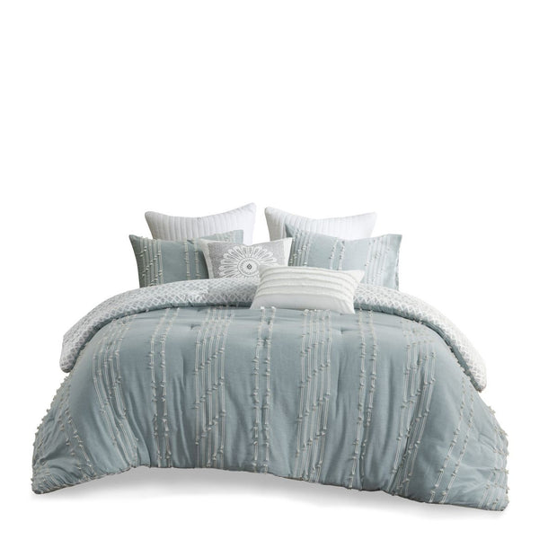 3 Piece Cotton Jacquard Comforter Set