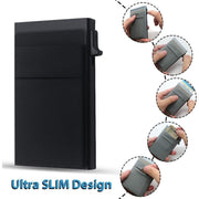 Slim Minimalist Wallet for Men | RFID Blocking Wallet | Easy Pop Up Card Access