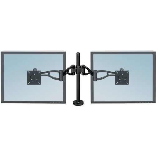 Fellowes Professional Series Depth Adjustable Dual Monitor Arm - Height Adjustable - Gimbills.com